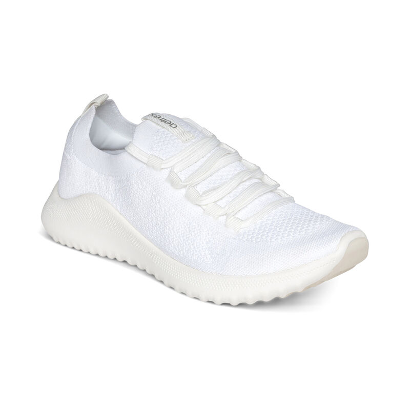 Aetrex Carly Arch Support Women's Sneakers White | UKJ6454KU