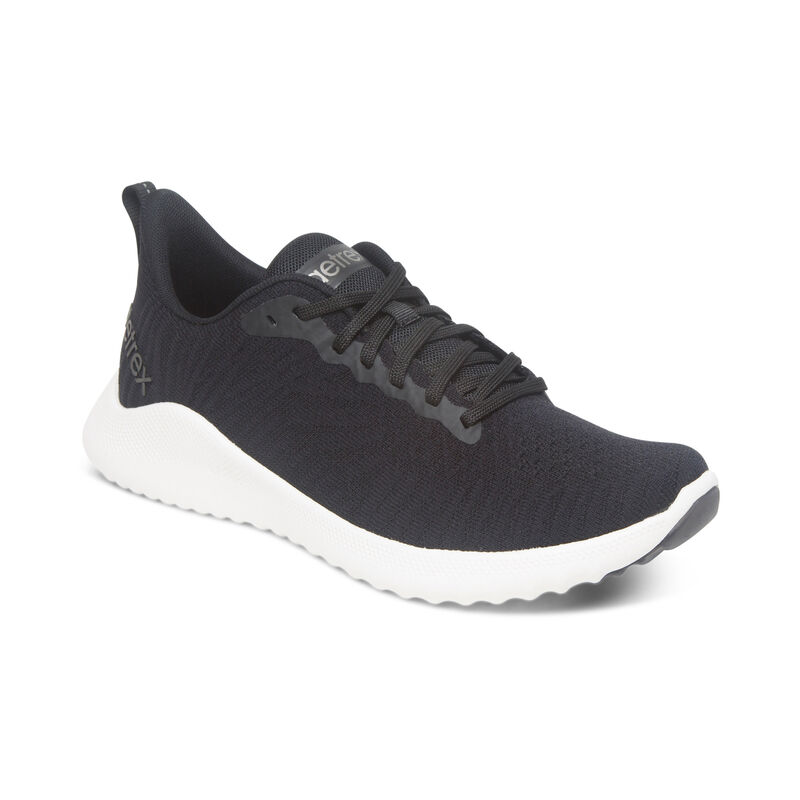 Aetrex Emery Arch Support Women's Sneakers Black | CAG1008HP