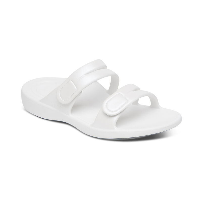 Aetrex Janey Sport Water-Friendly Women's Slides White | OKU6298RT