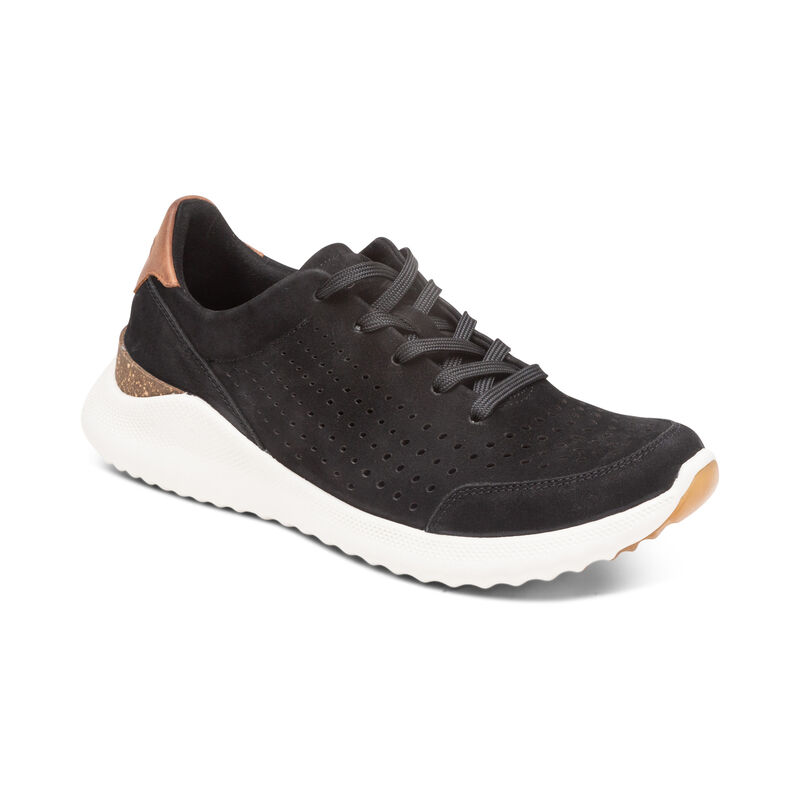 Aetrex Laura Arch Support Women's Sneakers Black | LUN5072RA