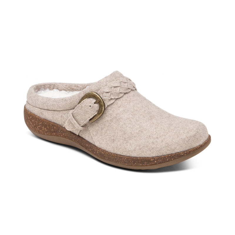 Aetrex Libby Comfort Women's Clogs White Beige | RED645KG