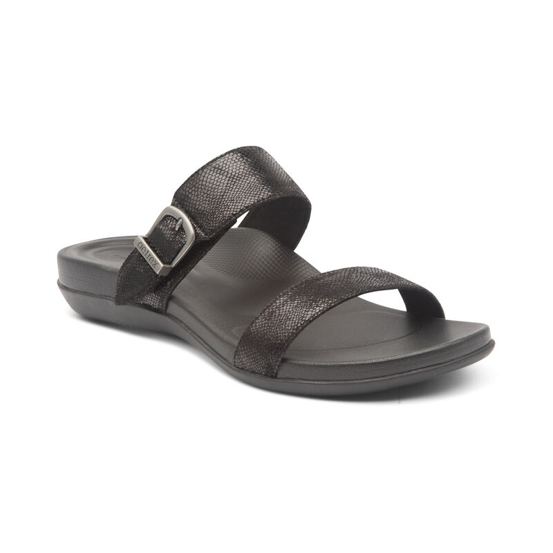 Aetrex Mimi Water-Friendly Women's Sandals Black | DOQ21RL