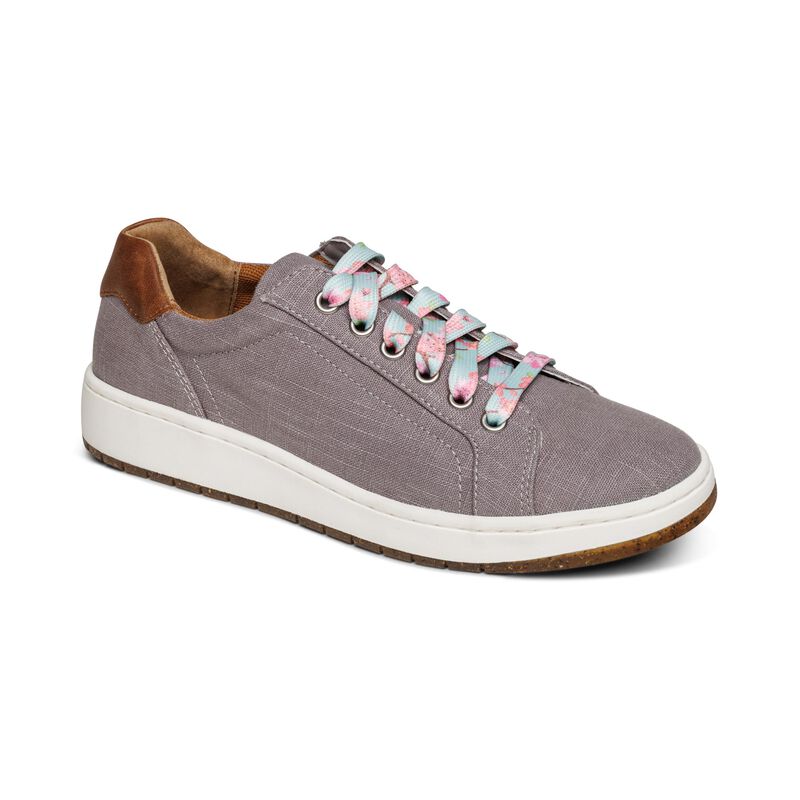 Aetrex Renee Arch Support Women's Sneakers Grey | ICT2081XN