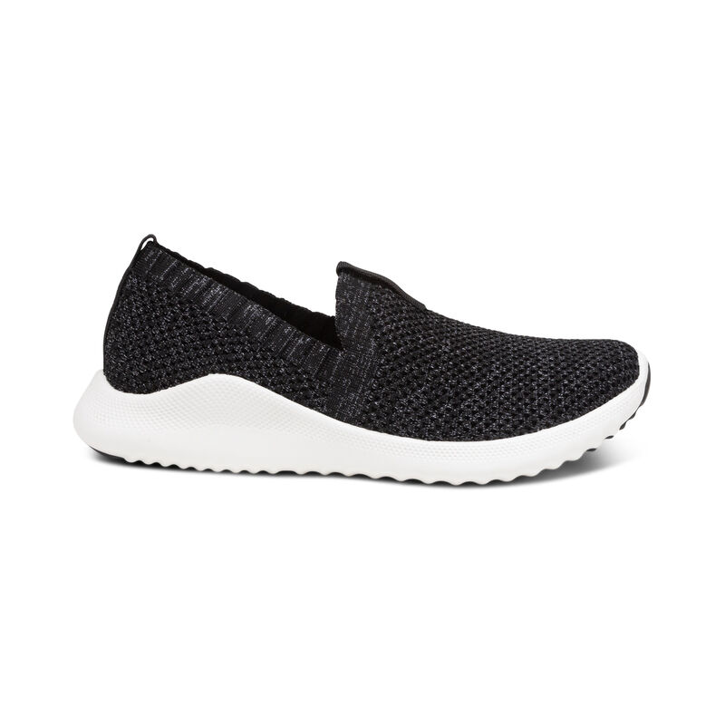 Aetrex Angie Arch Support Women's Sneakers Black | IWW2742MW