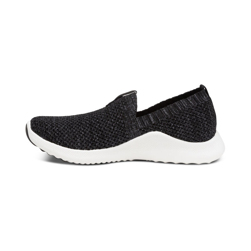 Aetrex Angie Arch Support Women's Sneakers Black | IWW2742MW