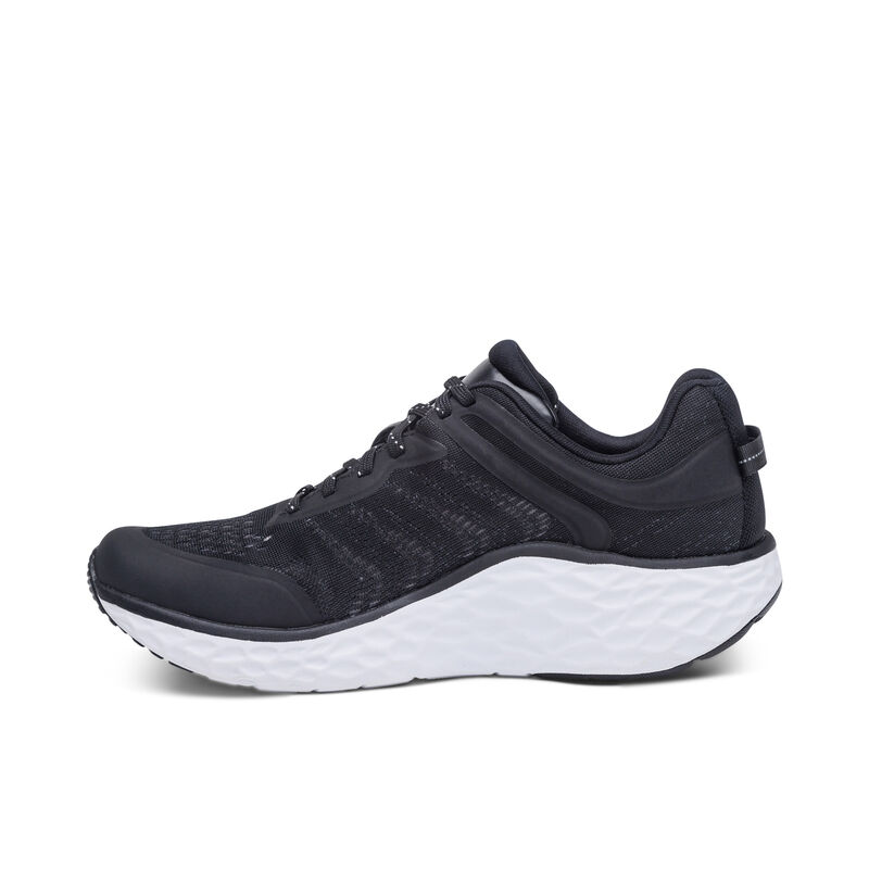 Aetrex Chase Arch Support Men's Sneakers Black | VOJ6199VS