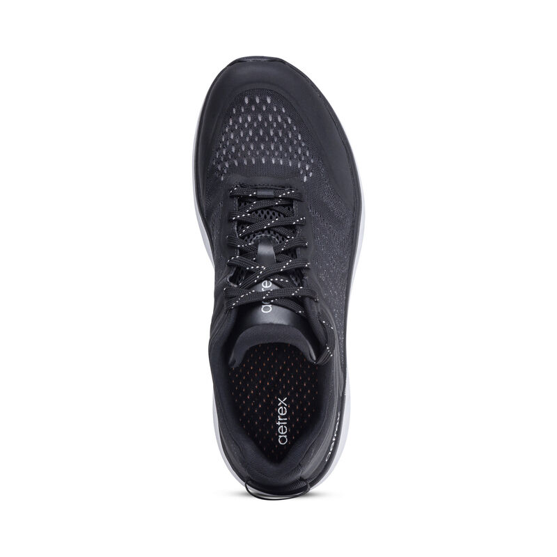 Aetrex Chase Arch Support Men's Sneakers Black | VOJ6199VS