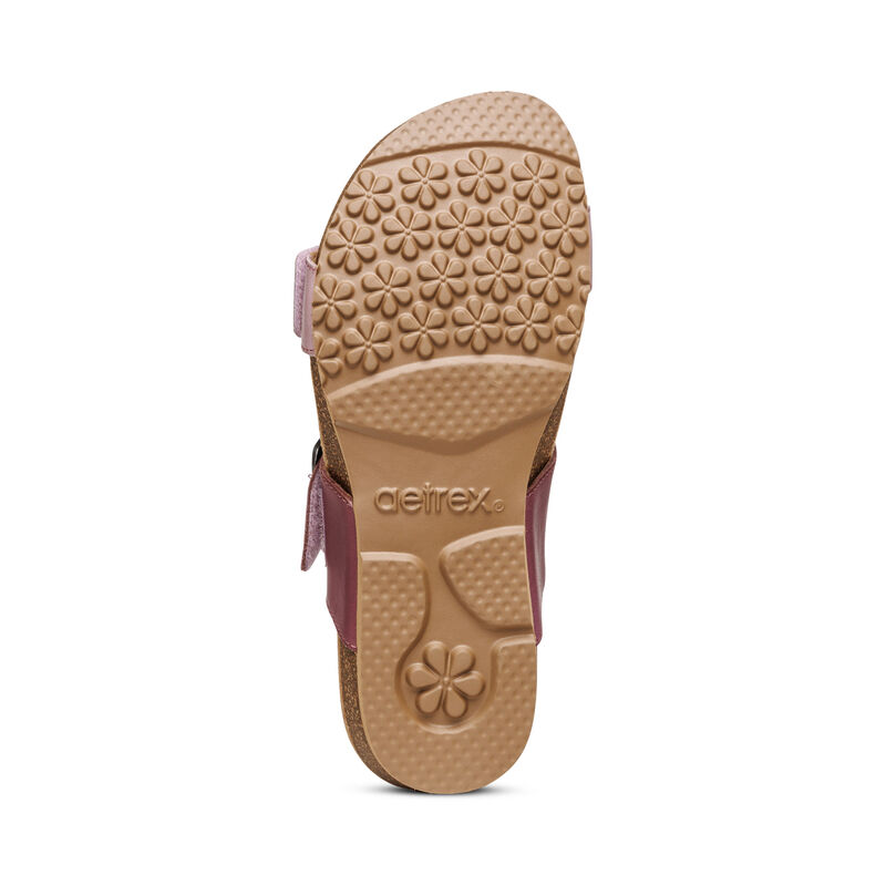 Aetrex Daisy Adjustable Women's Slides Purple | OFV5616LA