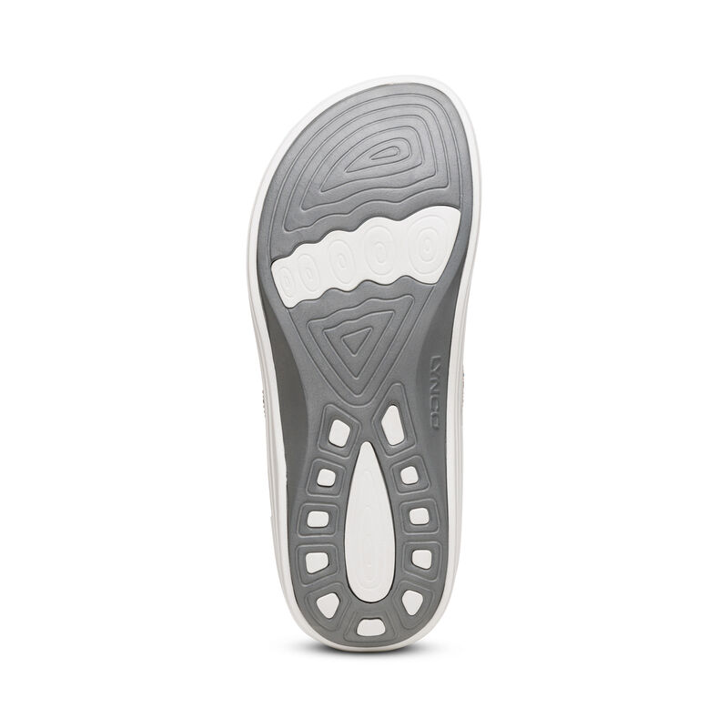 Aetrex Fiji Orthotic Women's Flip Flops White Multicolor | KAH6598CK