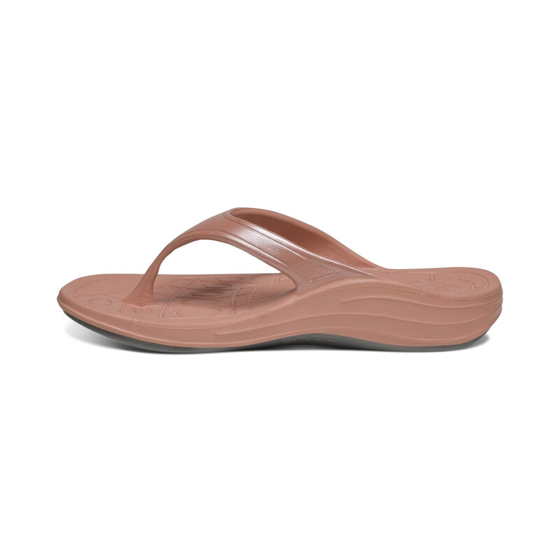 Aetrex Fiji Orthotic Women's Flip Flops Pink | UPC552KW