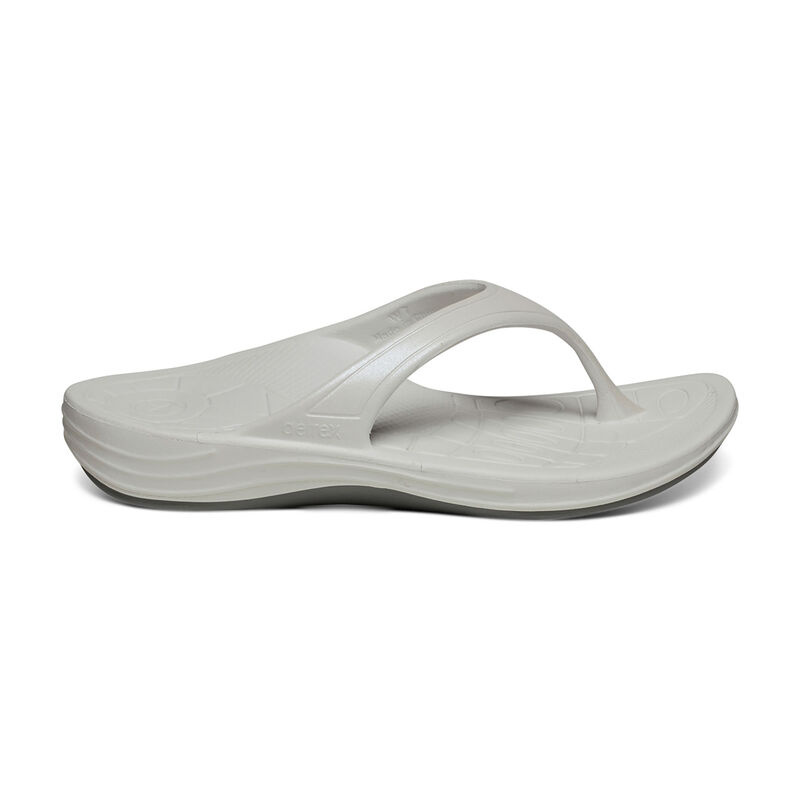 Aetrex Fiji Orthotic Women's Flip Flops White | URE6564UI