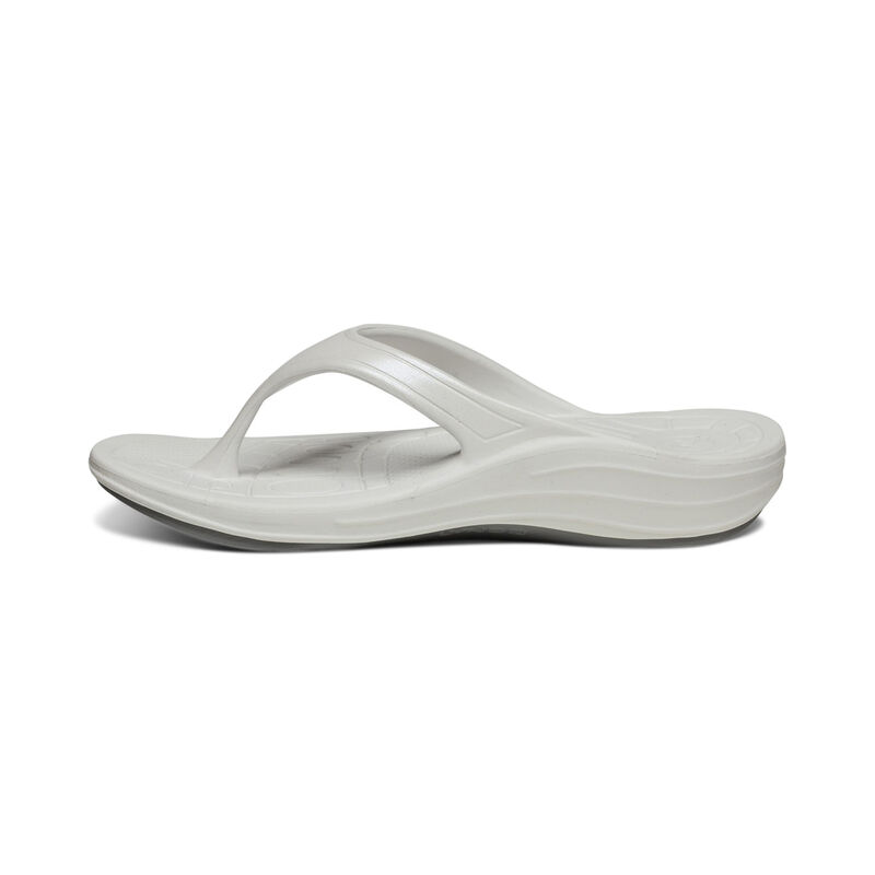 Aetrex Fiji Orthotic Women's Flip Flops White | URE6564UI