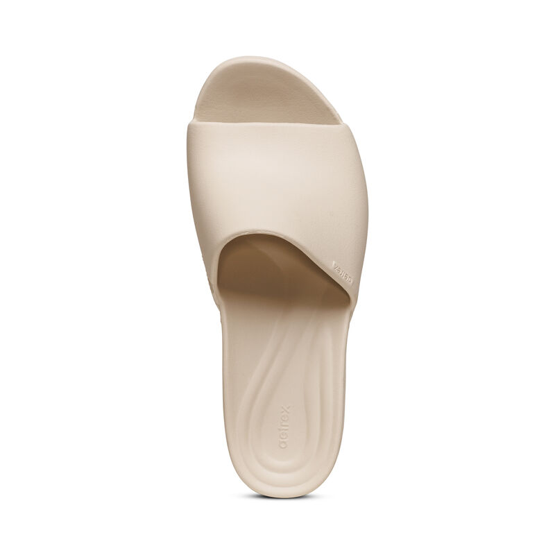 Aetrex Jamie Orthotic Women's Wedge Sandals White | VAY644OA