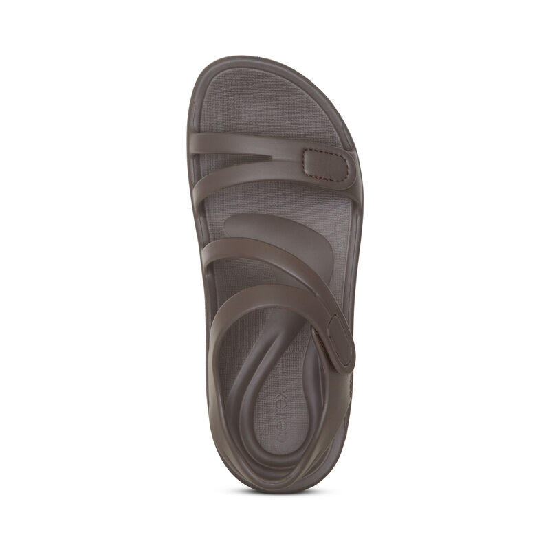 Aetrex Jillian Sport Water-Friendly Women's Sandals Dark Grey | VAN4786WD