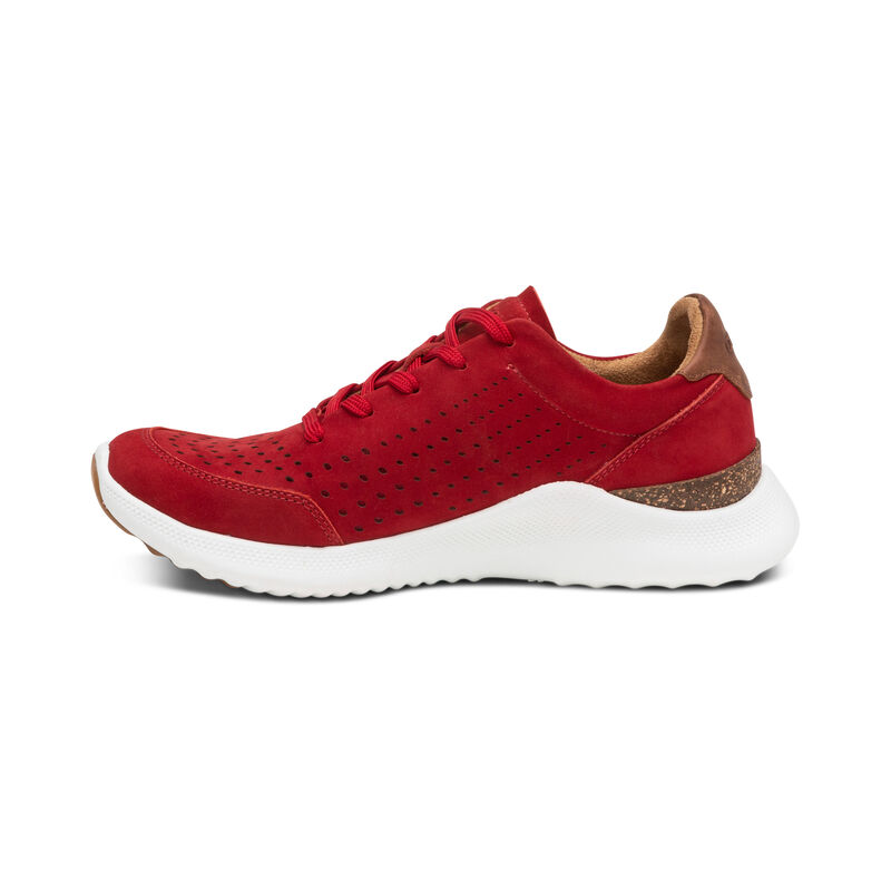 Aetrex Laura Arch Support Women's Sneakers Red | XBT2993BD