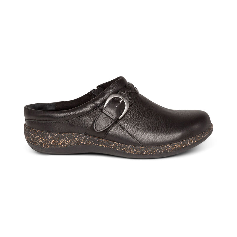 Aetrex Libby Comfort Women's Clogs Black | XHO7150OU