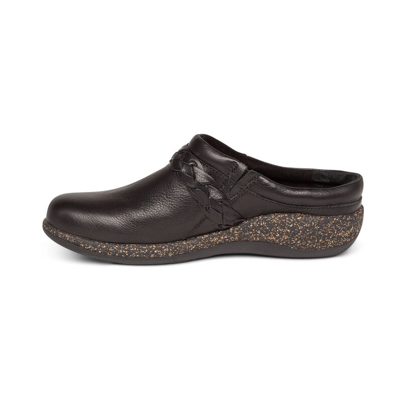 Aetrex Libby Comfort Women's Clogs Black | XHO7150OU