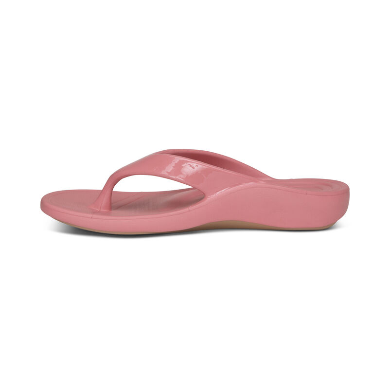 Aetrex Maui Orthotic Women's Flip Flops Pink | UTK8163FJ