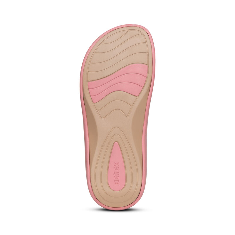 Aetrex Maui Orthotic Women's Flip Flops Pink | UTK8163FJ