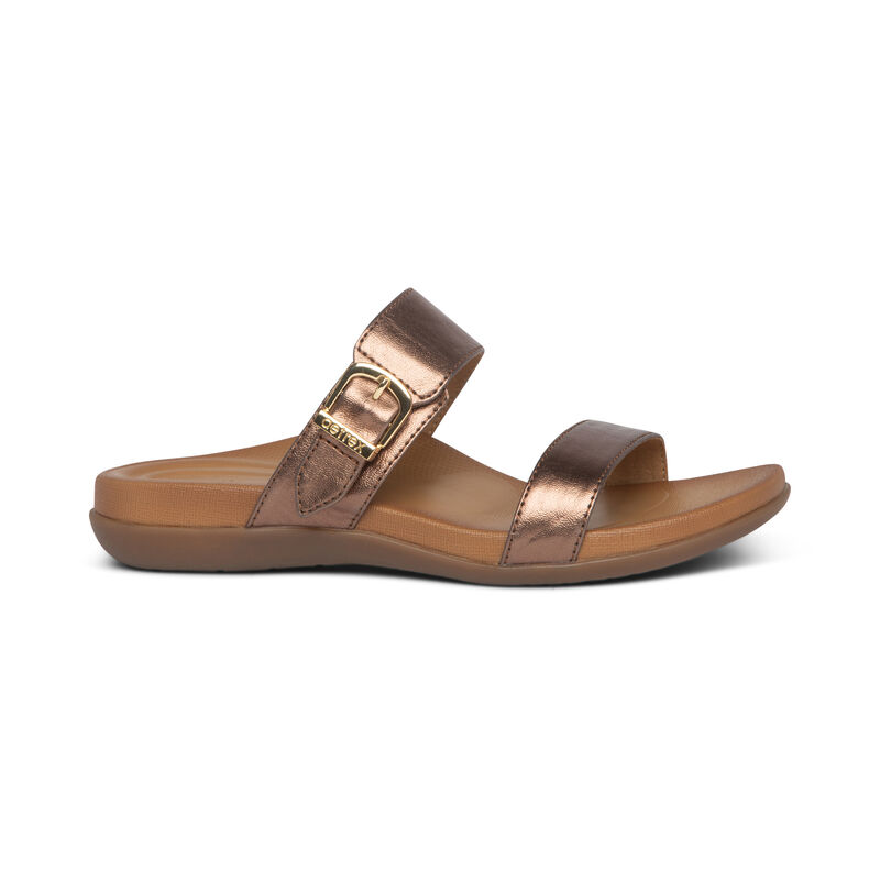 Aetrex Mimi Water-Friendly Women's Sandals Gold | ACI10097BP