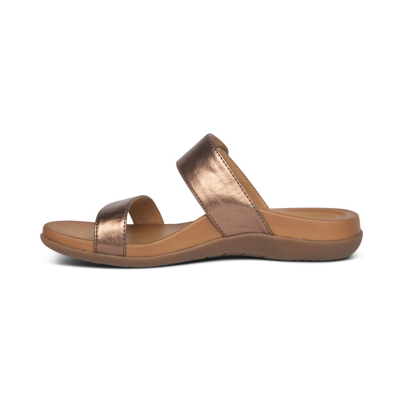 Aetrex Mimi Water-Friendly Women's Sandals Gold | ACI10097BP