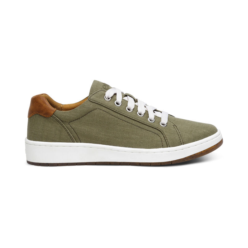 Aetrex Renee Arch Support Women's Sneakers Green | EXM7444FA