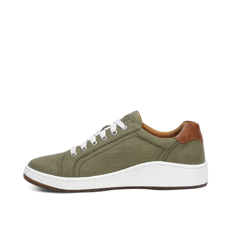 Aetrex Renee Arch Support Women's Sneakers Green | EXM7444FA