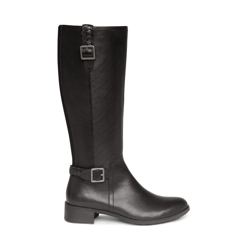 Aetrex Vera Arch Support Weather-Friendly Riding Women's Knee-high Boots Black | CFL2648BZ