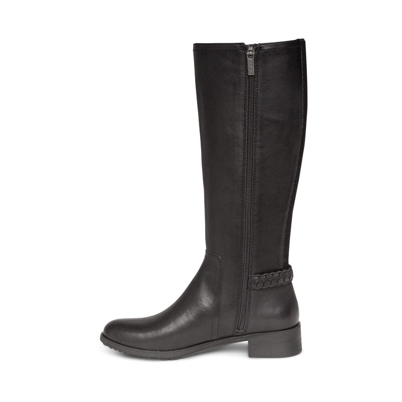 Aetrex Vera Arch Support Weather-Friendly Riding Women's Knee-high Boots Black | CFL2648BZ